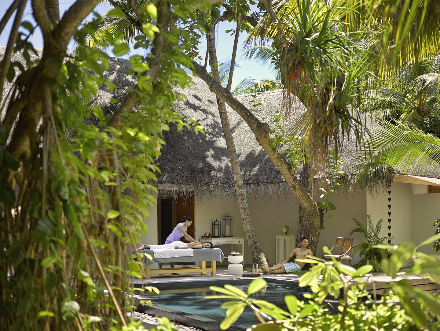 The spa treatment room. Dusit's Thai wellness tradition is the organising principle, with treatments drawn from the group's Bangkok heritage.