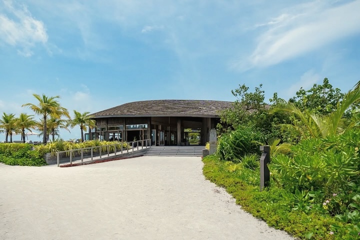 The wellness pavilion. Kagi's central wellness facility, smaller-scale than the dedicated retreat properties but credibly programmed.