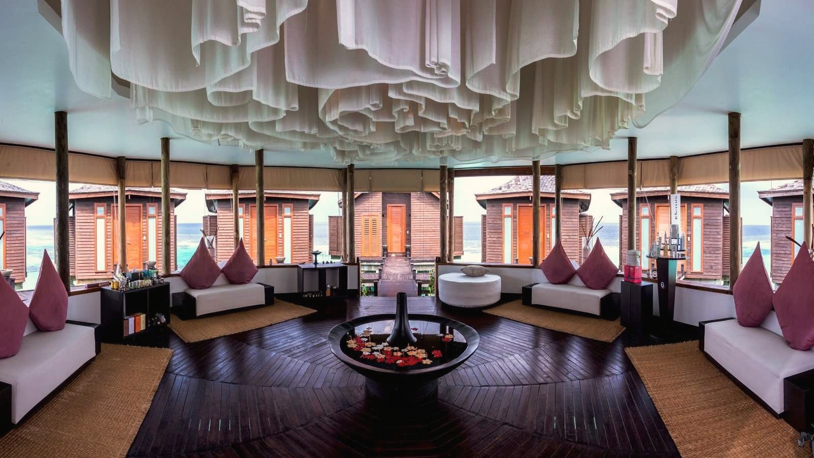 The spa treatment room. Lily Beach carries a full spa programme alongside the all-inclusive rate, which is not universal at this price point.