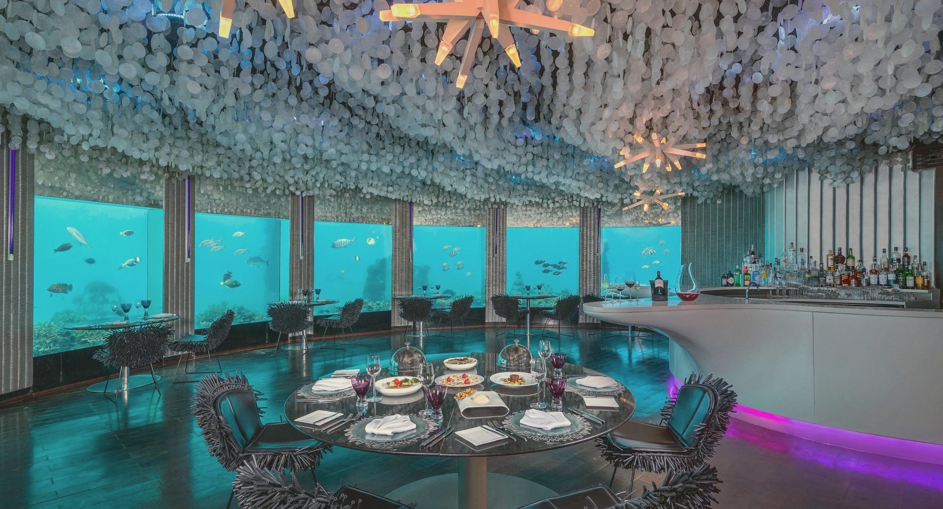 Subsix. The underwater nightclub, six metres below the surface, one of very few underwater club venues globally.