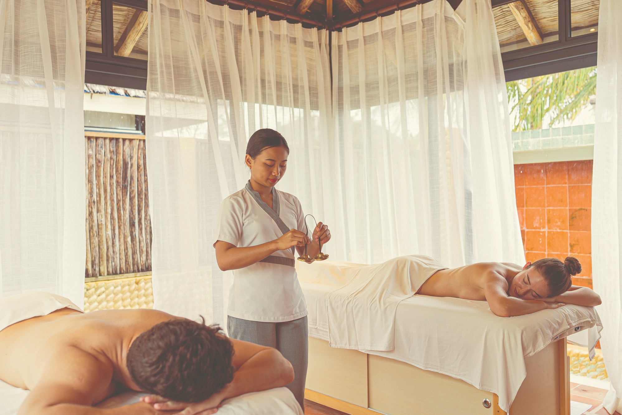 The spa treatment room. Adults-only resorts at this scale typically carry a focused wellness offering rather than a large spa campus.