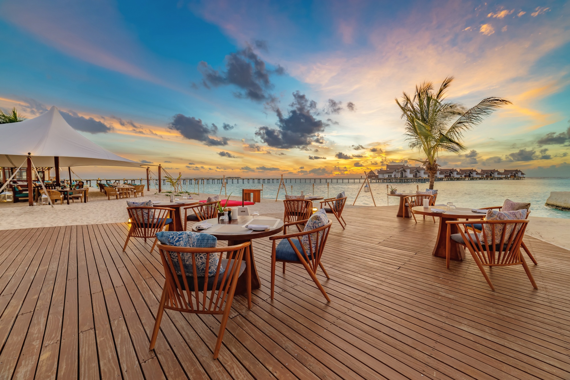 Dining within the all-inclusive programme. One of the resort's multiple venues, with the full rate covering food and drinks across the property.