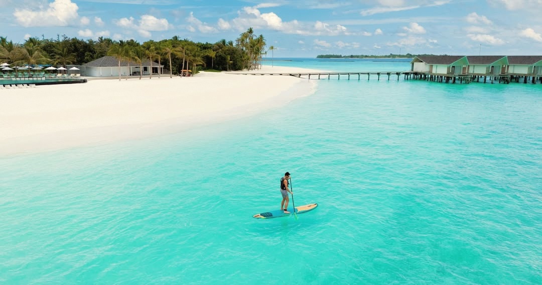 The dive and water sports centre. Raa Atoll is one of the more productive atolls in the Maldives for reef diving and manta encounters.