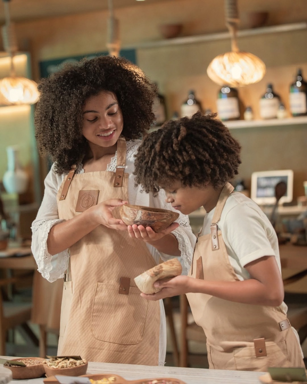 The Alchemy Bar at Six Senses Kanuhura. Guests blend their own wellness products here, a signature Six Senses experience that is included in the stay.